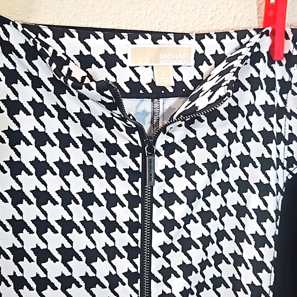 MICHAEL Michael Kors Houndstooth Knit Zipper Front Pencil Skirt Size 8 - Picture 8 of 11
